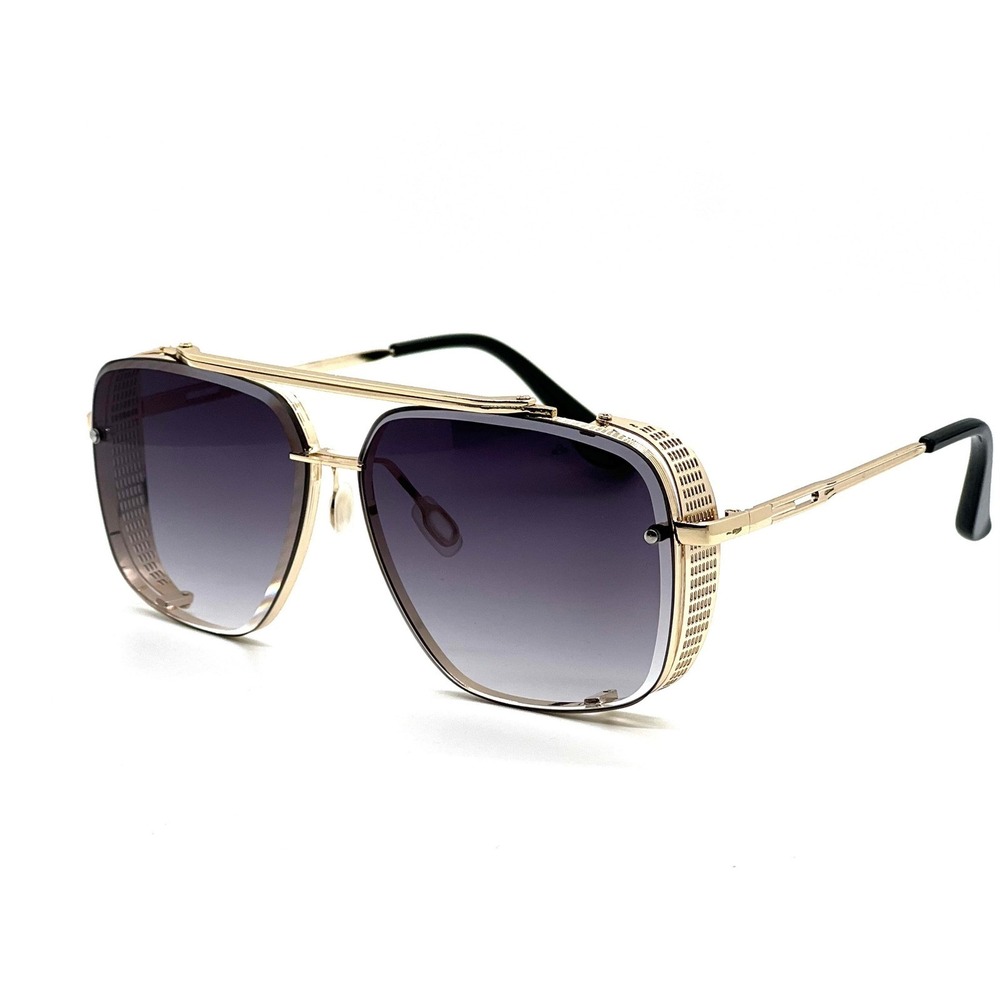 Gold Frame Steampunk Sunglasses Designer Style Fashion Men Women Shades Lentes - Picture 5 of 6